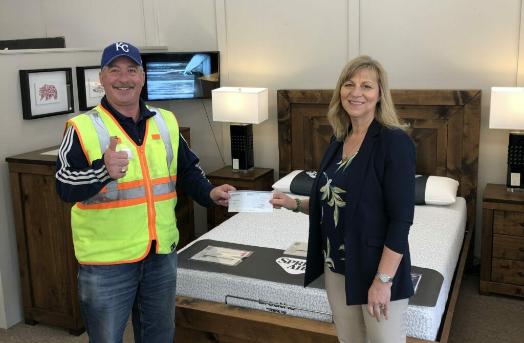 Another Meals for Mattresses Donation to the Langley Food Bank! Mcleary's Canadian Made