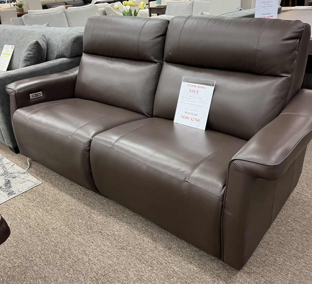 Finn Condo Sofa power recliner with head adjustment Mcleary's